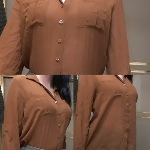 Sheer button up blouse